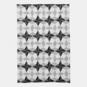 Black and Grey Starbust and Rhombus Pattern Theedoek (Verticaal)