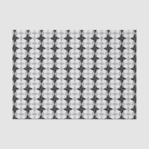 Black and Grey Starbust and Rhombus Pattern Tissuepapier