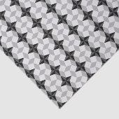Black and Grey Starbust and Rhombus Pattern Tissuepapier (Detail)