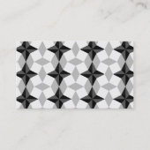 Black and Grey Starbust and Rhombus Pattern Visitekaartje (Voorkant)