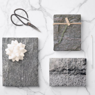 Black and Grey Stone face Variety  Inpakpapier Vel