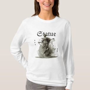 Black and Grey Street draag Standbeeld T Shirt