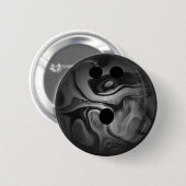 Black and Grey Swirl Bowling Ball Ronde Button 5,7 Cm (Voorkant /achterkant)