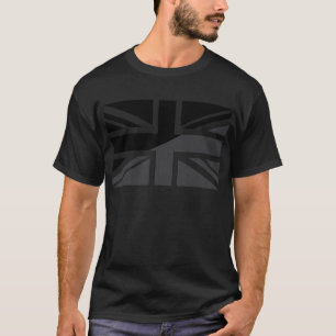 Black and Grey Union Jack British (UK) Flag T-shirt