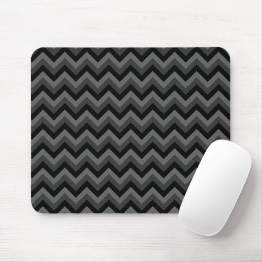 Black and Grey Zig Zag Pattern. Muismat (Met muis)