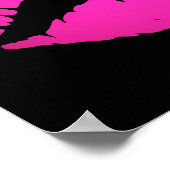 Black and Hot Pink Ombre Lipstick Kiss Poster (Hoek)