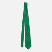Black and Irish Green Classy Pattern Stropdas (Achterkant)
