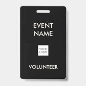 Black and Ivory Event Vrijwilliger Logo Badge (Achterkant)