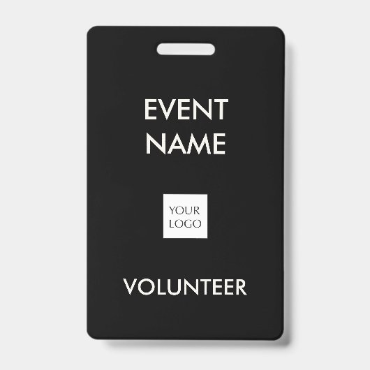 Black and Ivory Event Vrijwilliger Logo Badge (Voorzijde)