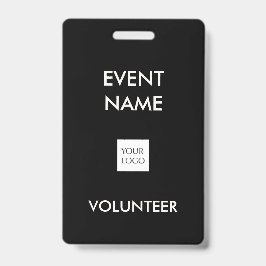 Black and Ivory Event Vrijwilliger Logo Badge