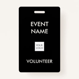 Black and Ivory Event Vrijwilliger Logo Badge