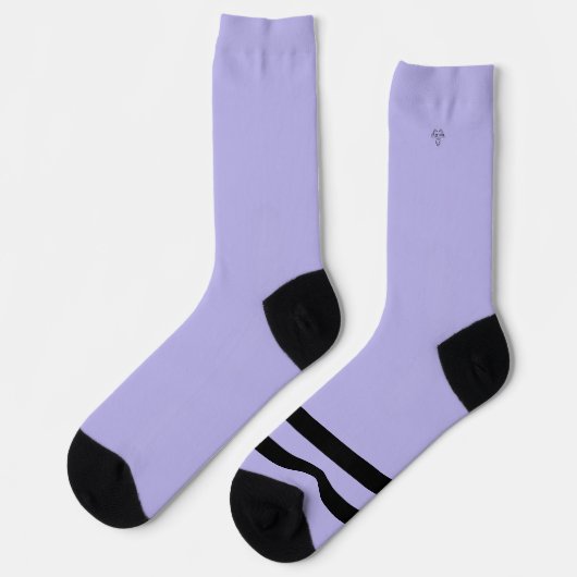 Black and Lavender Bat Crew Socks Sokken (Links)