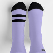 Black and Lavender Bat Crew Socks Sokken (Top)