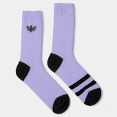 Black and Lavender Bat Crew Socks Sokken (Rechts)