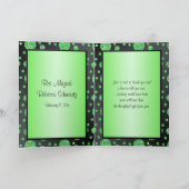 Black and Limoen Polka Dot Hartelijk dank Bedankkaart (Binnen)