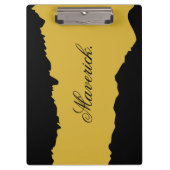 Black and M Gold Clipboard with Displayed Name Klembord (Voorkant)