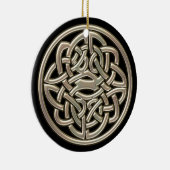 Black and Metallic Gold Celtic Knot Ornament (Rechts)