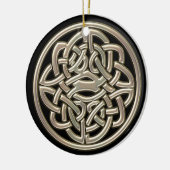 Black and Metallic Gold Celtic Knot Ornament (Links)
