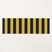 Black and Metallic Gold Horizontal Striped Yogamat (Voorkant (horizontaal))