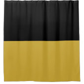 Black and Metallic Gold Modern Elegant Douchegordijn (Voorkant)
