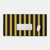 Black and Metallic Gold Vertical Striped Stylish Bureaumat (Keyboard & Muis)