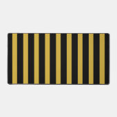 Black and Metallic Gold Vertical Striped Stylish Bureaumat (Voorkant)