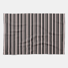 Black and Misty Roos Striped Pattern Theedoek
