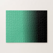 Black and Ocean Green Ombre Pattern Legpuzzel (Horizontaal)