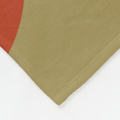 black and orang circles geometric pattern fleece deken (Hoek)