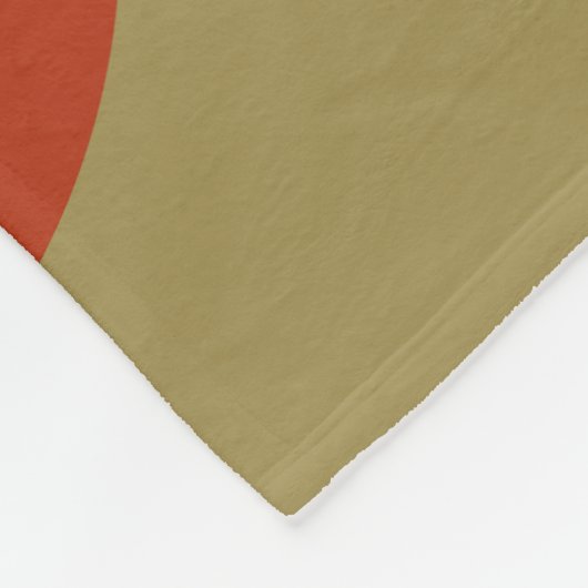 black and orang circles geometric pattern fleece deken (Hoek)