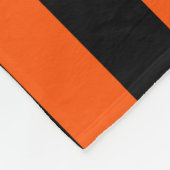 Black and Orange Halloween Stripes  Fleece Deken (Hoek)