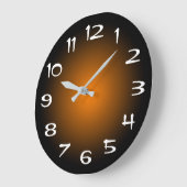 Black and Orange Radial Gradient Grote Klok (Hoek)