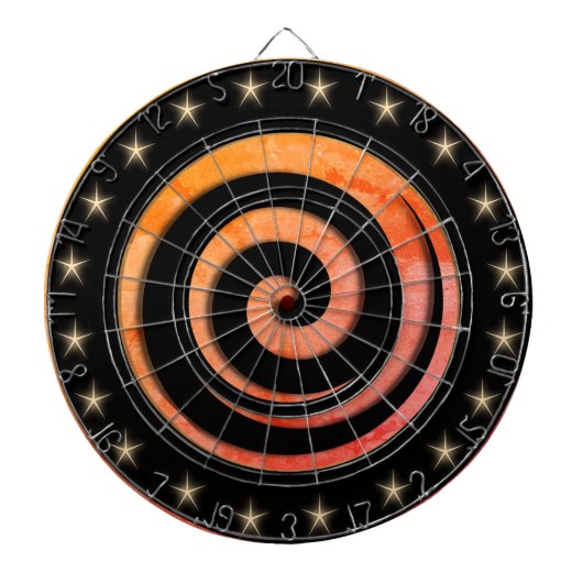 Black and Orange Regulation Dart Board Dartbord (Voorkant)