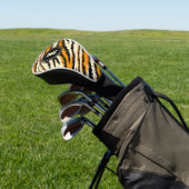 Black and Orange Tiger Stripes Monogram Golfheadcover (Insitu)