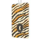 Black and Orange Tiger Stripes Monogram Luchtverfrisser (Links)