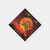 Black and Oranje Halloween Wedding Napkins Servetten (Hoek)