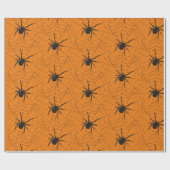 Black and Oranje Spider Web Halloween Craft of Cadeaupapier (Vlak)