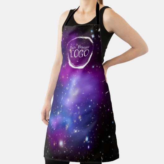 Black and Paars Celestial Photo Business Logo Schort (Insitu)