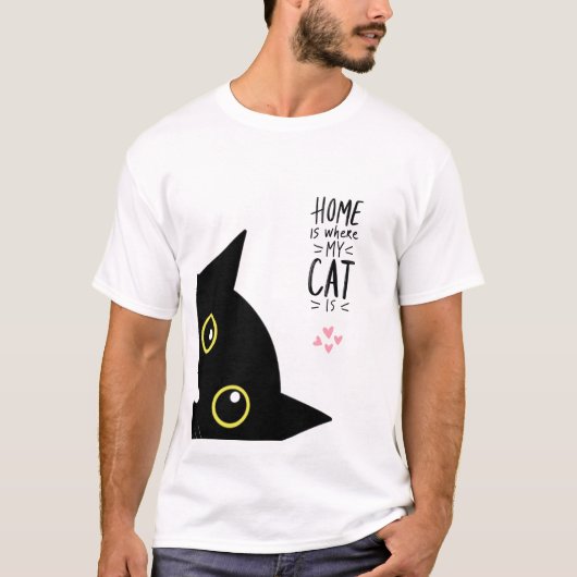 Black and Peach I Love My Cat Sweatshirt (Voorkant)