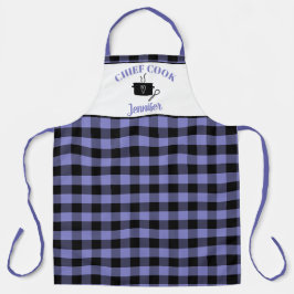 Black and Periwinkle Cook Buffalo Pset Pattern Schort