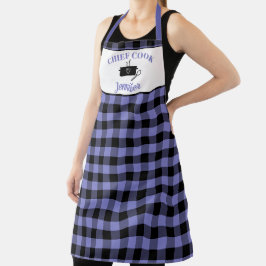 Black and Periwinkle Cook Buffalo Pset Pattern Schort