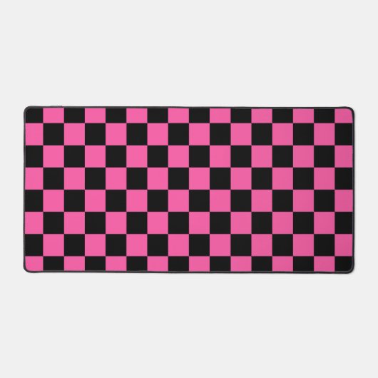 Black and pink checkerboard pattern bureaumat (Voorkant)