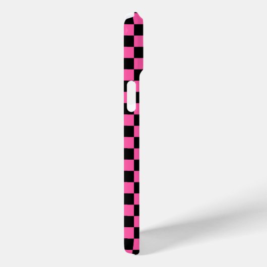 Black and pink checkerboard pattern Case-Mate iPhone case (Achterkant / Rechts)