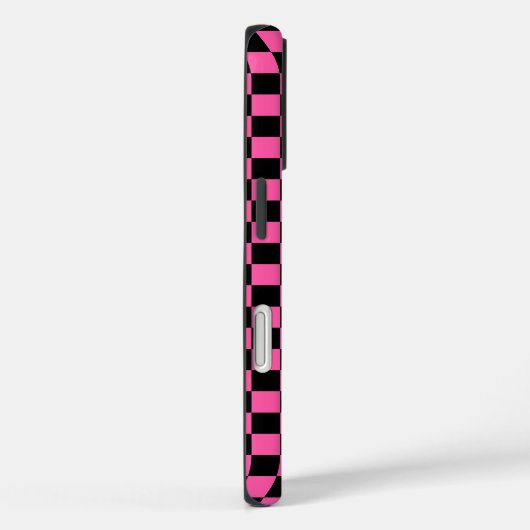 Black and pink checkerboard pattern Case-Mate iPhone case (Achterkant / Rechts)