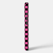 Black and pink checkerboard pattern Case-Mate iPhone case (Achterkant / Links)