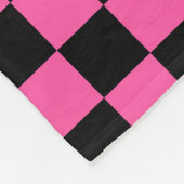 Black and pink checkerboard pattern fleece deken (Hoek)