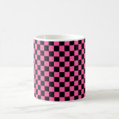 Black and pink checkerboard pattern koffiemok (Center)