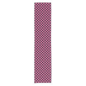 Black and pink checkerboard pattern korte tafelloper (Voorkant)
