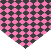 Black and pink checkerboard pattern korte tafelloper (Hoek)