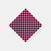 Black and pink checkerboard pattern servet (Hoek)
